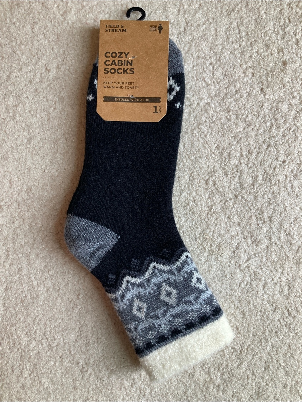 Field & Stream cozy cabin socks infused with aloe